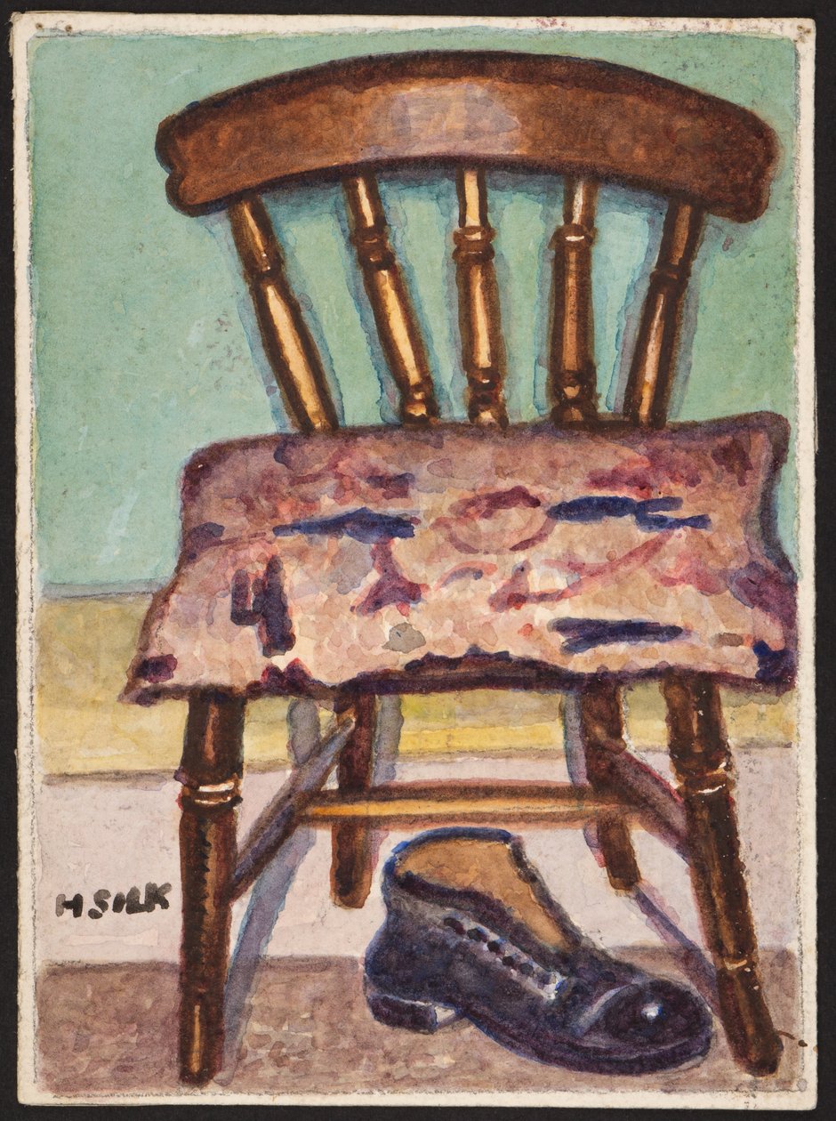 Kuchyňská židle a bota, kolem roku 1930 od Henry Silk