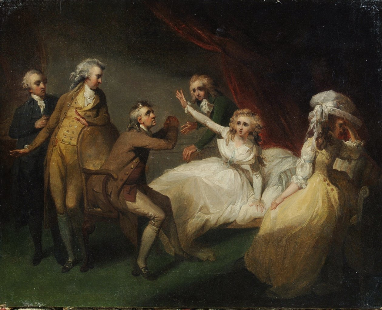 Camilla se zotavuje z mdlob, ilustrace scény z 