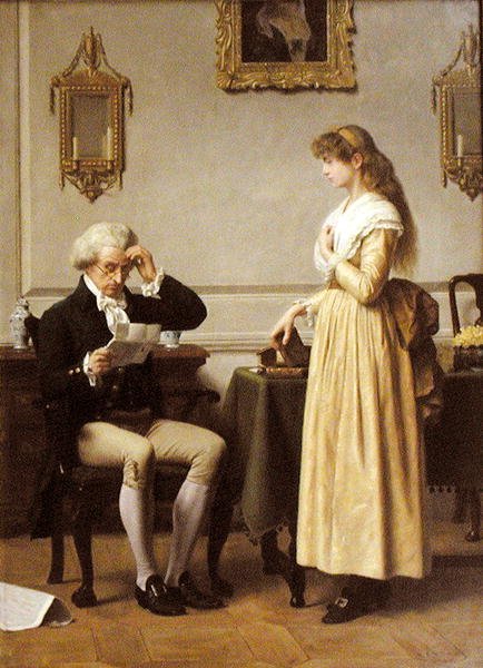 Účet výrobce šatů (olej na plátně) od Henry Stacey Marks