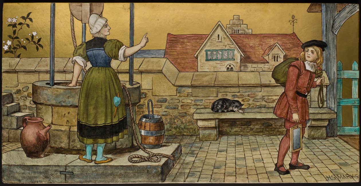 The Schoolboy, plaketa zobrazující ilustrace ze Shakespeares Seven Ages, Minton ware, Staffordshire, 1874 (smaltované hliněné nádobí) od Henry Stacey after Marks