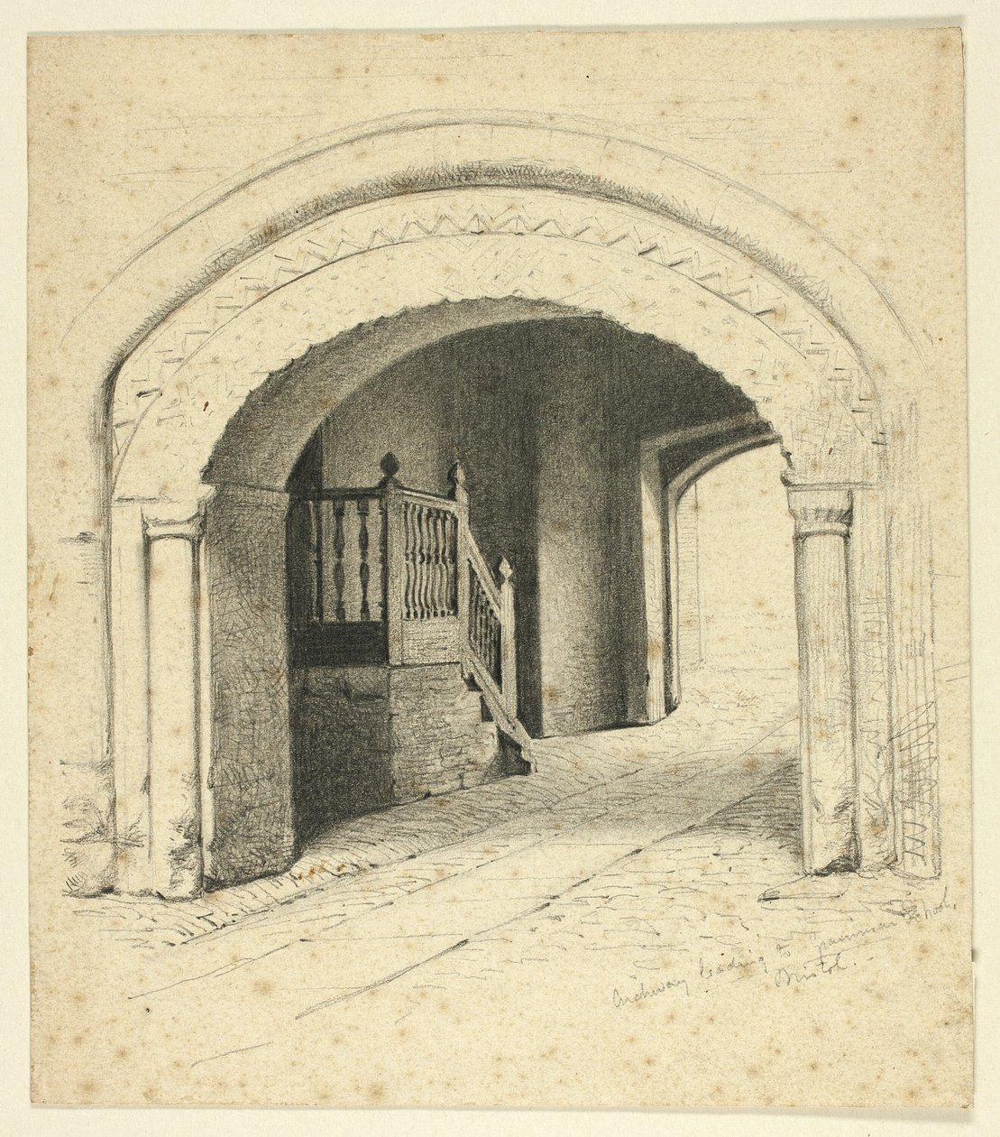 Archway vedoucí ke gymnáziu, Bristol od Henry Stacy Marks