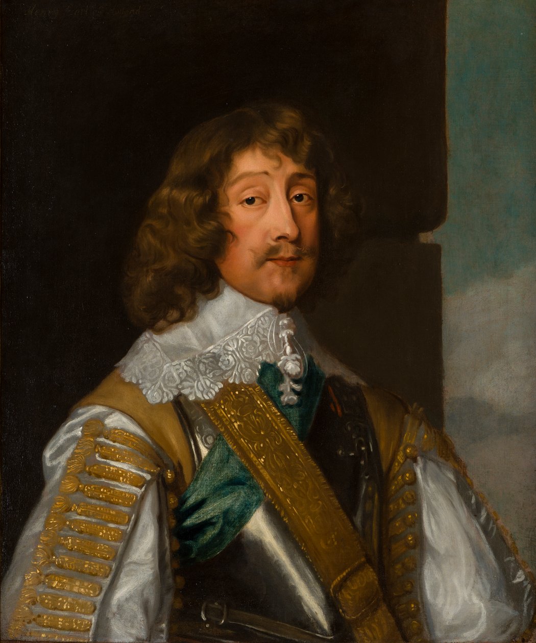 Portrét Henry Rich, c.1. hrabě z Holandska (1590-1649), c.1636-49 (olej na plátně) od Henry Stone