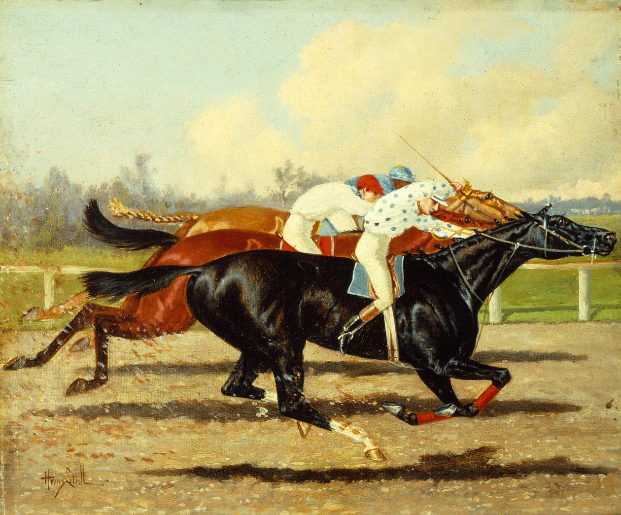 Galilee, Dobbins a Domino Running in the Futurity Stakes, Belmont Park od Henry Stull