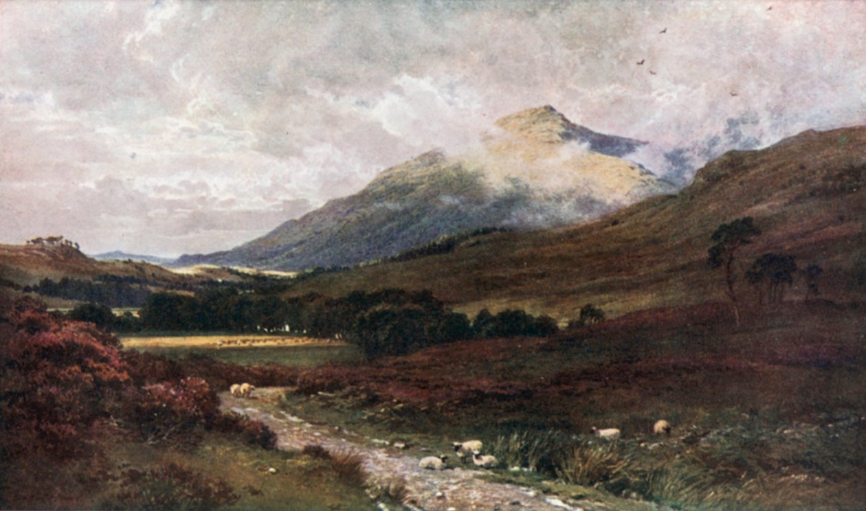 Ben Cruachan z Inverlochy, Argyllshire (barevná litografie) od Henry Sutton Palmer