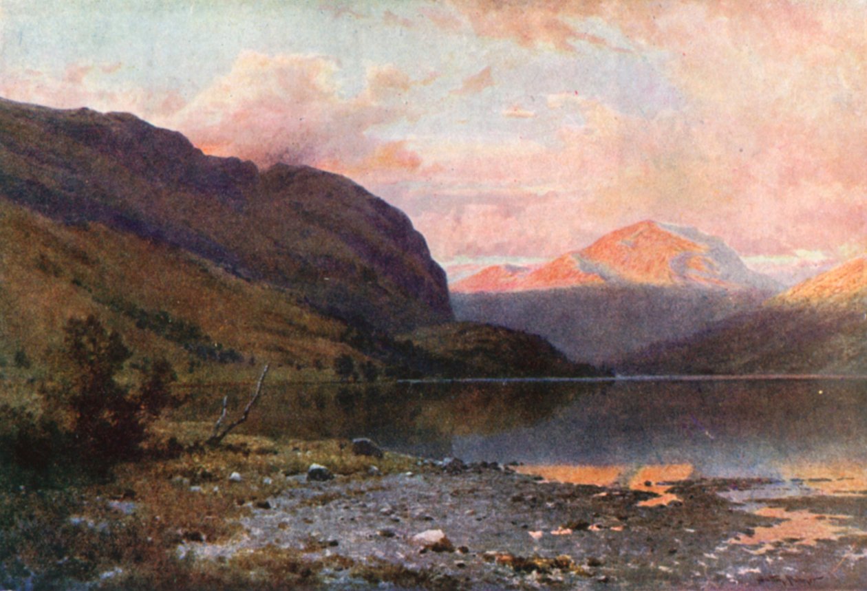 Loch Lubnaig, Perthshire (barevná litografie) od Henry Sutton Palmer