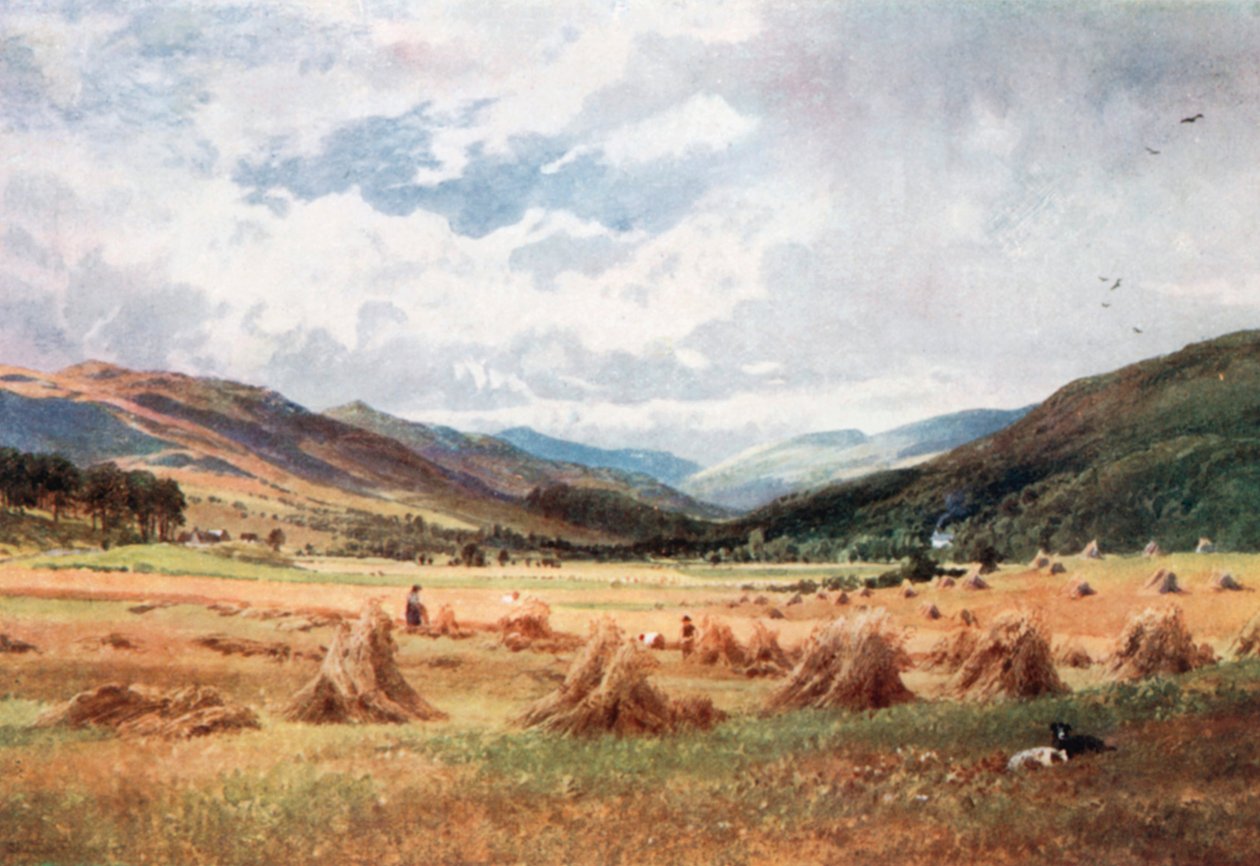 Pohled na Glen Lochy u Killinu, Perthsire (barevná litografie) od Henry Sutton Palmer