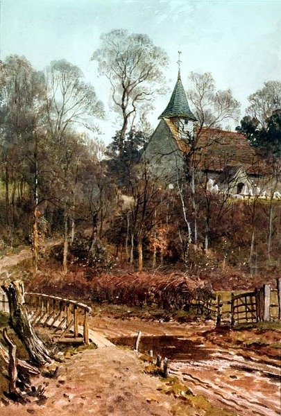 Kolem mého domu: Pyrford Church od Henry Sutton Palmer