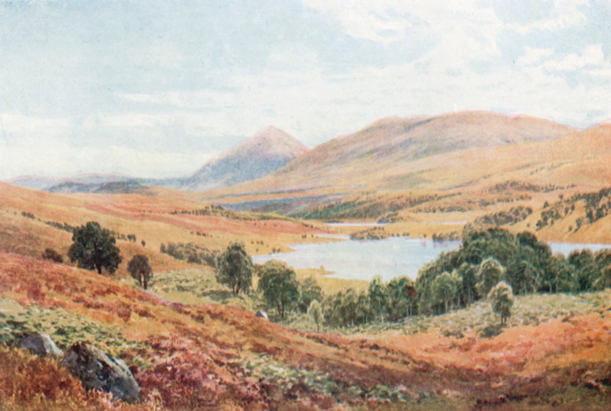 Tomdoun, Glen Garry, Inverness-Shire (barevná litografie) od Henry Sutton Palmer