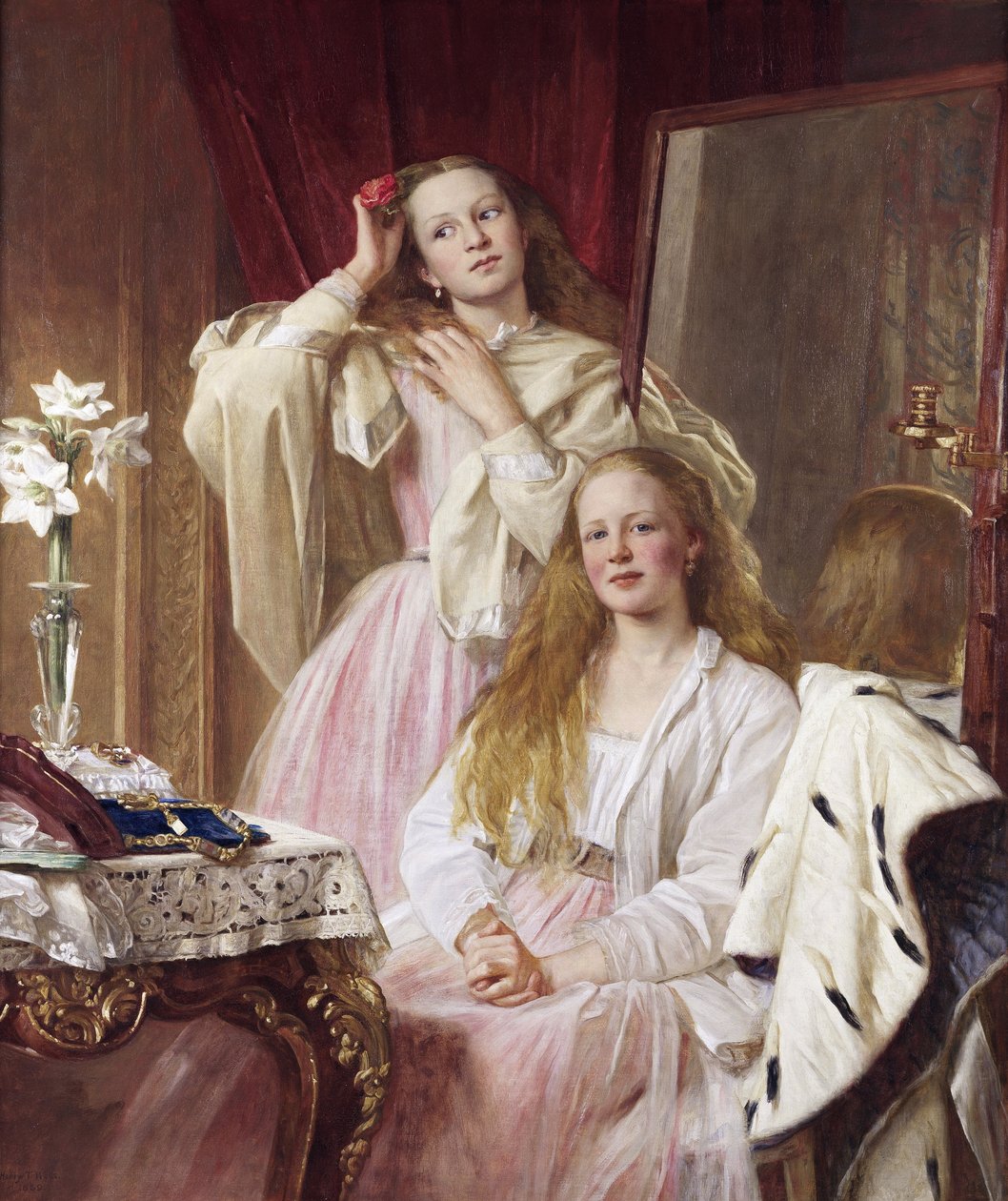 Emma a Federica Bankesovy ze Soughton Hall, autor Henry Tanworth Wells od Henry Tanworth Wells