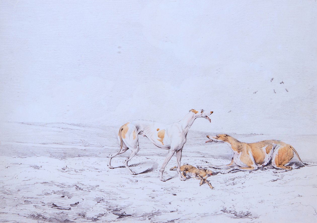 Coursing, dvojice (akvarel) od Henry Thomas Alken