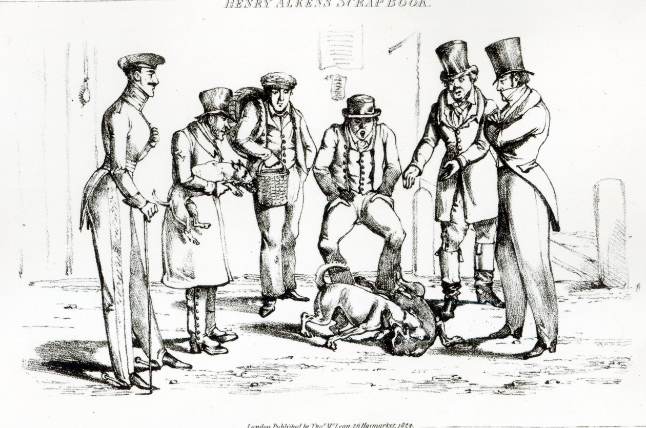 Psí zápas, 1824 od Henry Thomas Alken
