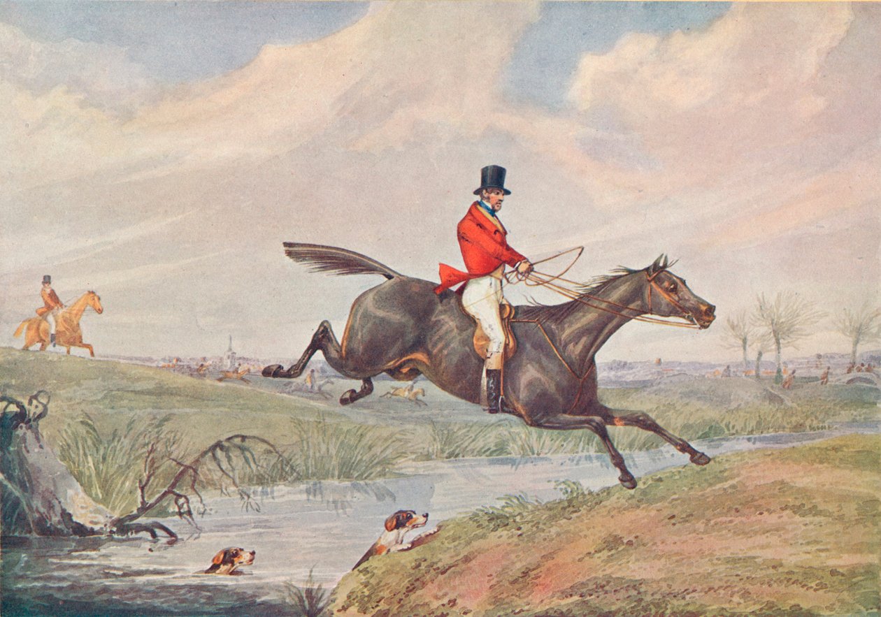 Fox Hunting: Leaping the Brook, 1906 od Henry Thomas Alken