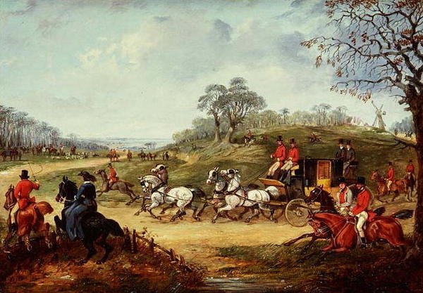 Going to the Meet, Breaking Cover Full Cry and The Death (olej na plátně) od Henry Thomas Alken
