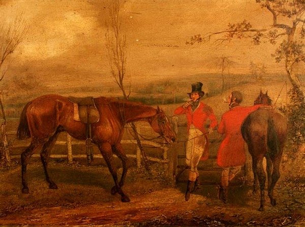 Lovci kouřící u plotu (pár 63919) od Henry Thomas Alken