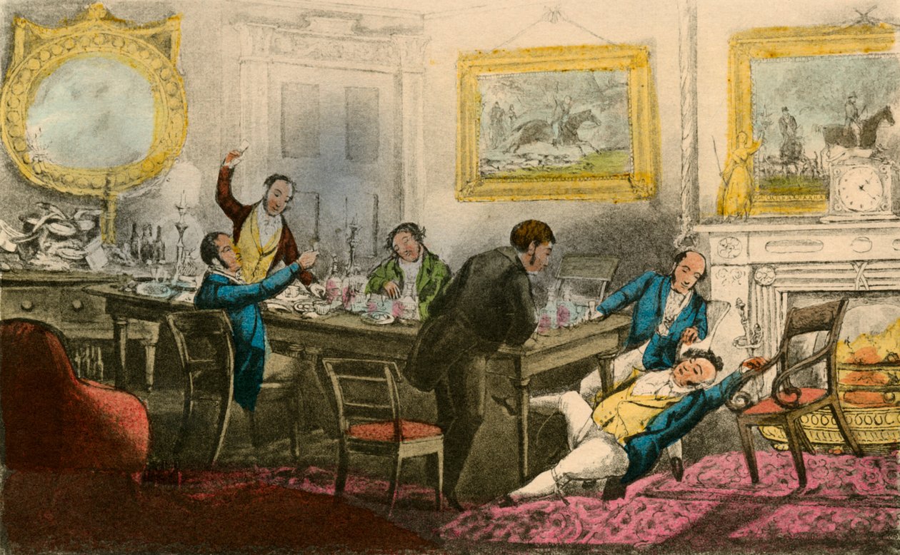Zvedni mě! Přivaž mě na židli! Naplňte mou sklenici!, 1838 od Henry Thomas Alken