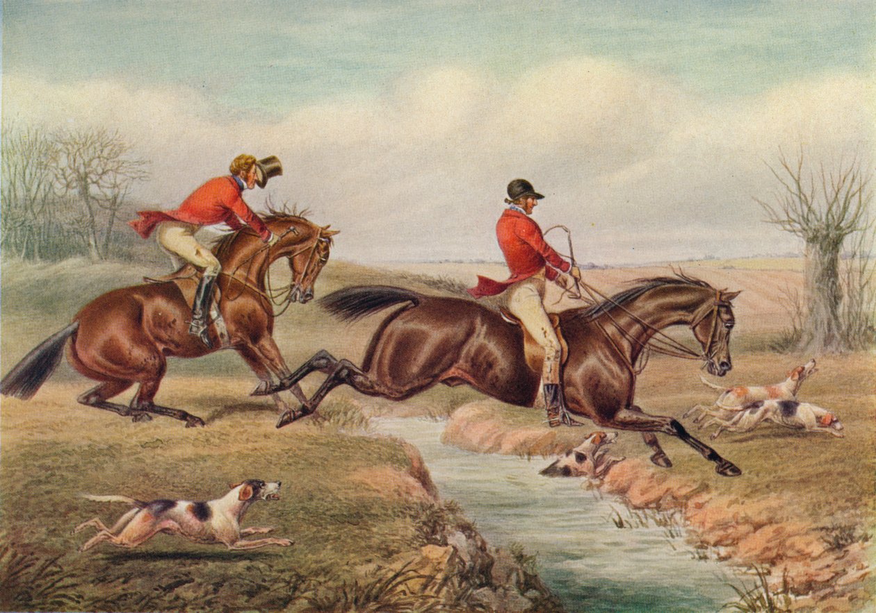 Přes proud, c1800, 1922 od Henry Thomas Alken