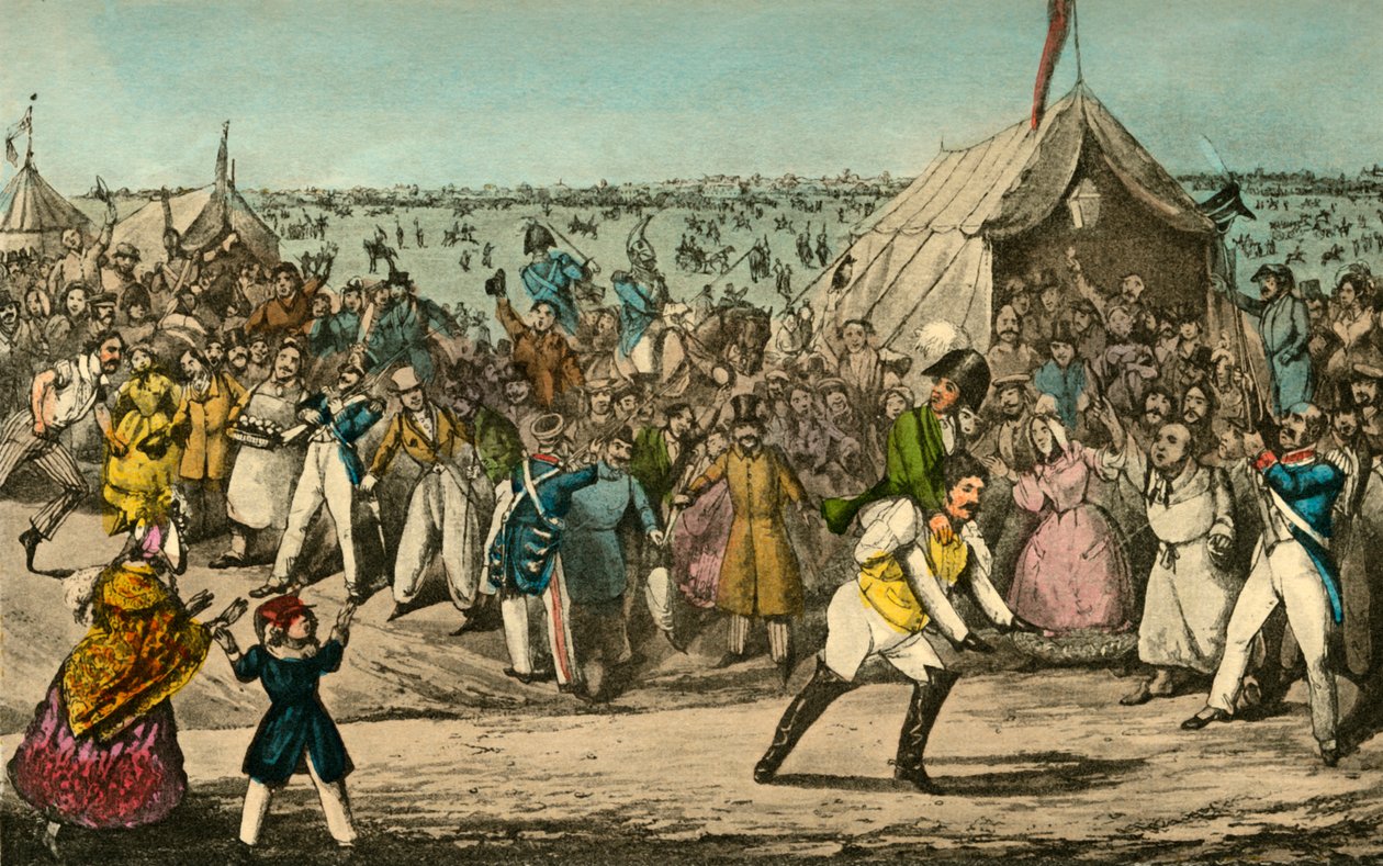 Sportování ve Francii – pan Jorrocks porazil Barona pro rychlost, 1838 od Henry Thomas Alken