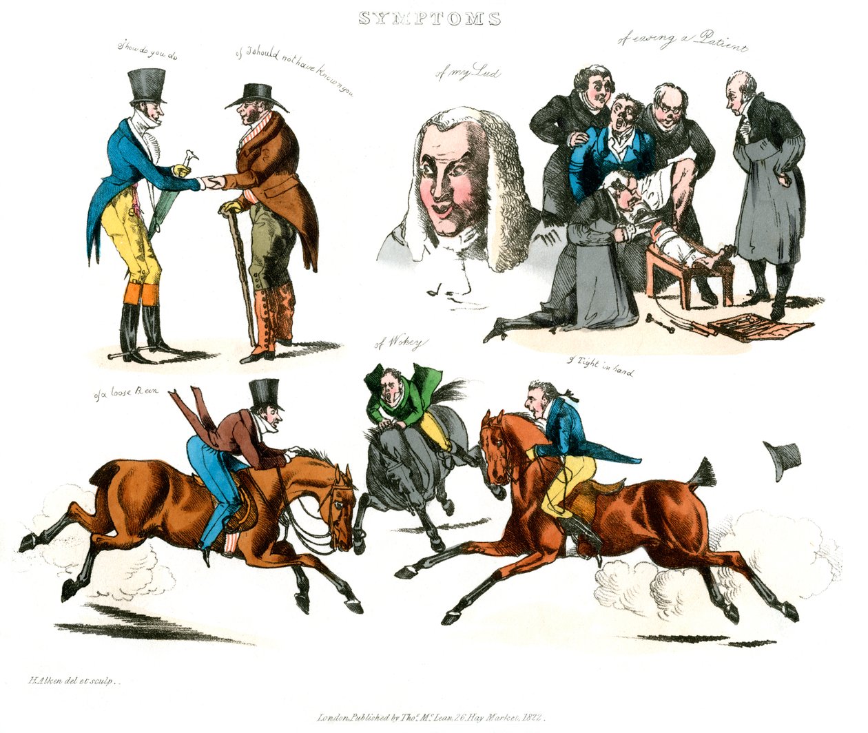 Symptomy pobavení, 1822. od Henry Thomas Alken