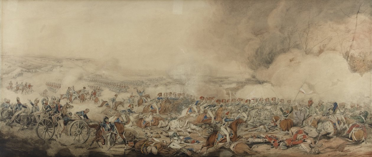 Bitva u Waterloo, 18. června 1815 (tužka a wc na papíře) od Henry Thomas Alken