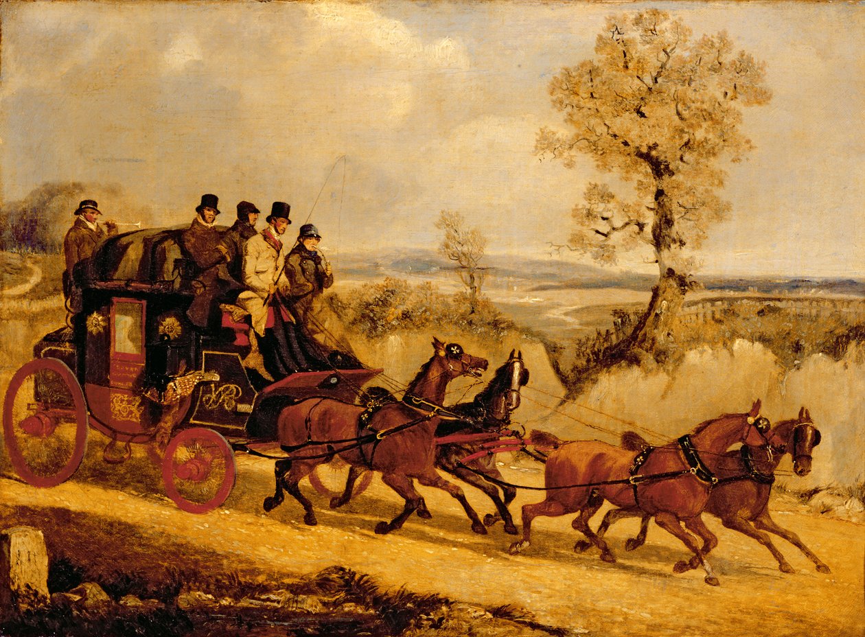 Doverský trenér jede z kopce od Henry Thomas Alken
