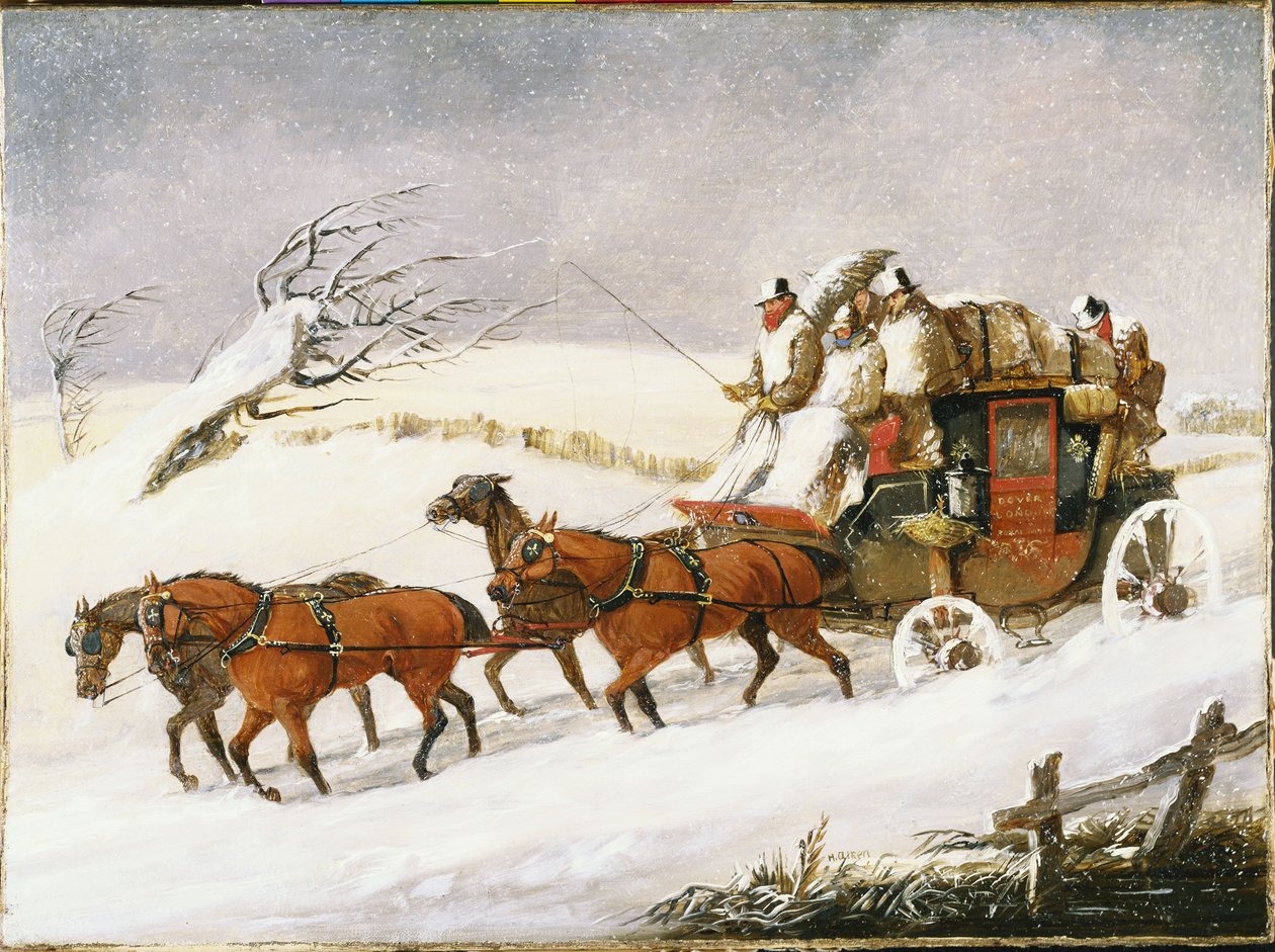 The Dover to London Coach: In Winter od Henry Thomas Alken