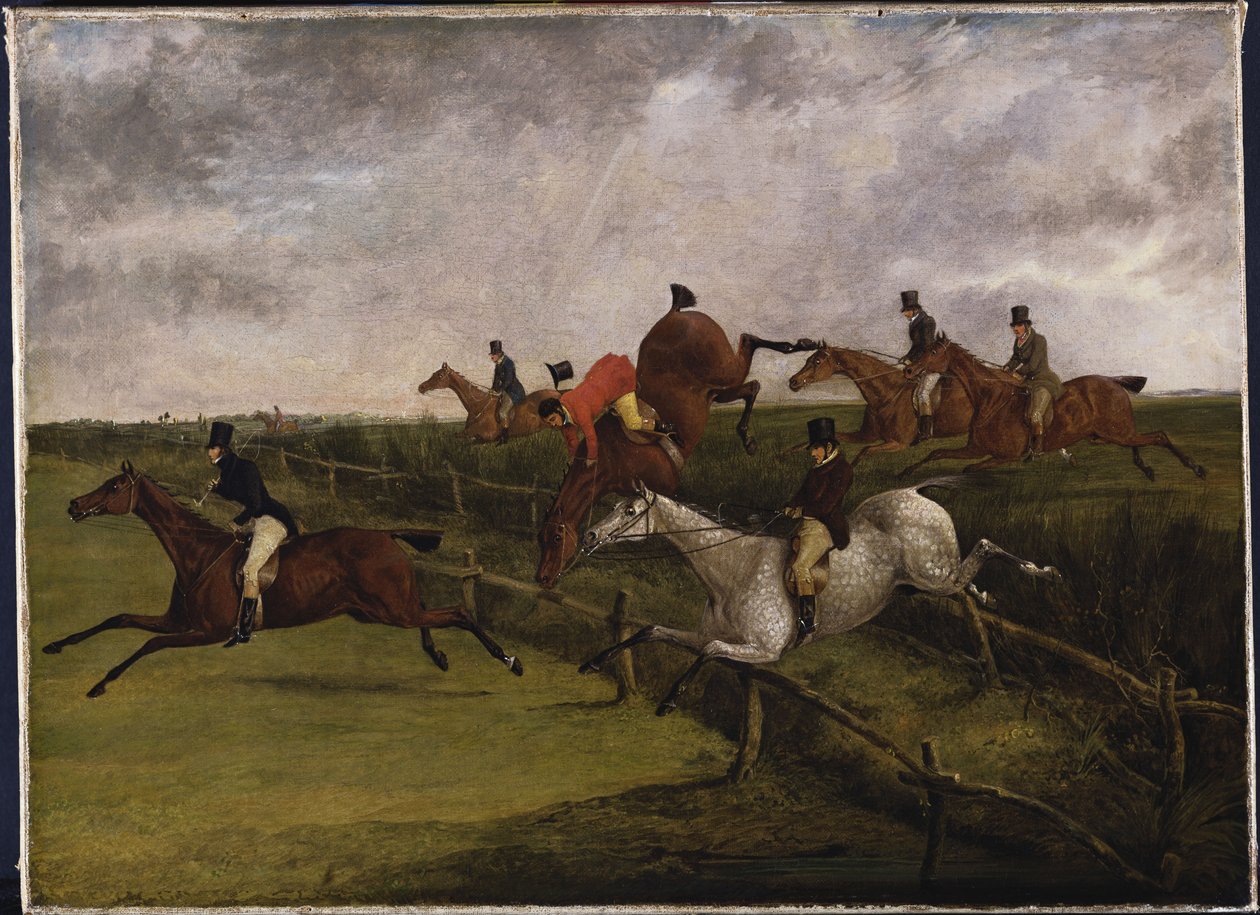 The Grand Leicestershire Steeplechase, 12. března 1829: Symptomy úzkosti od Henry Thomas Alken