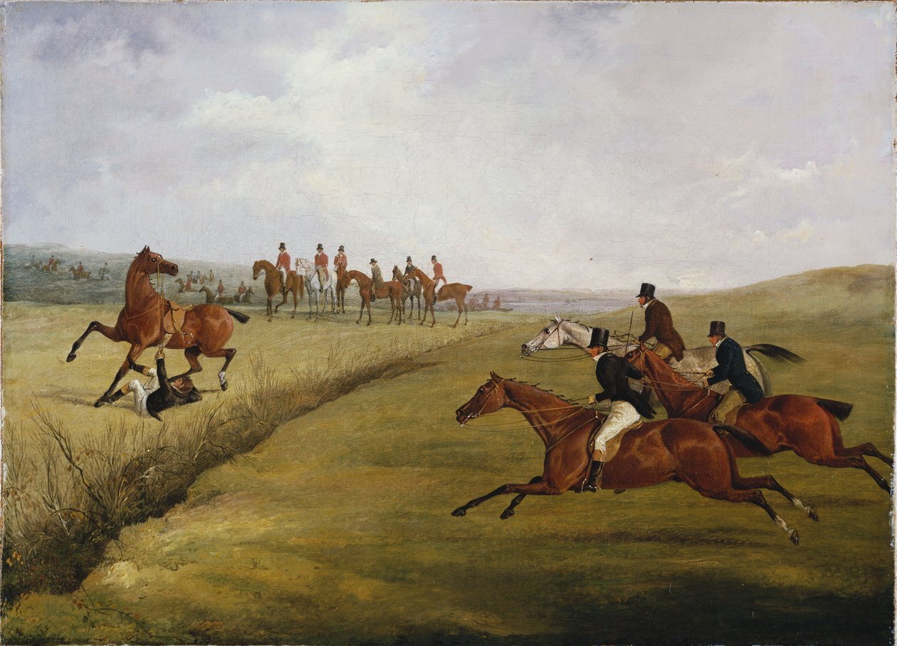 The Grand Leicestershire Steeplechase, 12. března 1829: The Climax of Disaster od Henry Thomas Alken