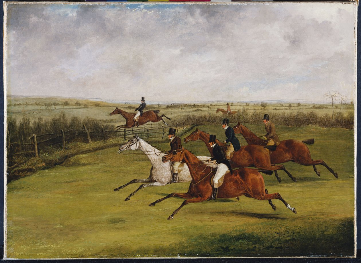 The Grand Leicestershire Steeplechase, 12. března 1829: The Field Becomes Select od Henry Thomas Alken