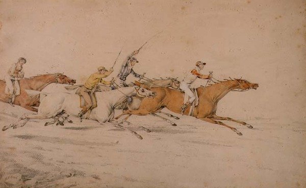 Poslední dvě sekundy (tužka a akvarel) (pár 85459) od Henry Thomas Alken