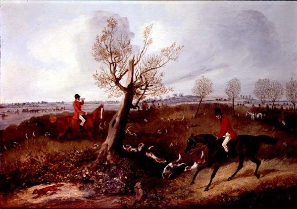 Zobrazit Halloo (jeden ze sady čtyř) (olej na plátně) od Henry Thomas Alken
