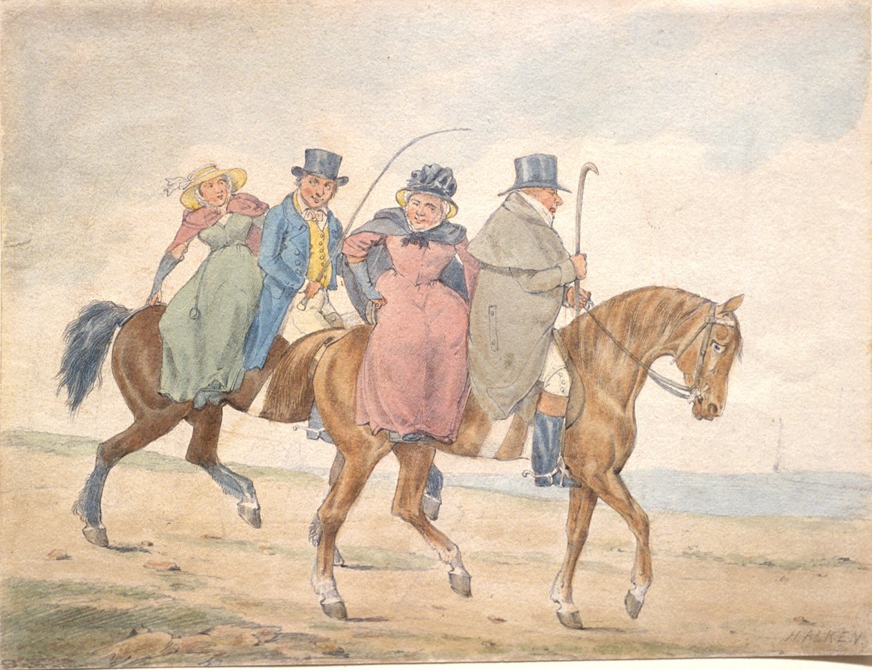 Anglická yeomanry na návštěvě od Henry Thomas Alken
