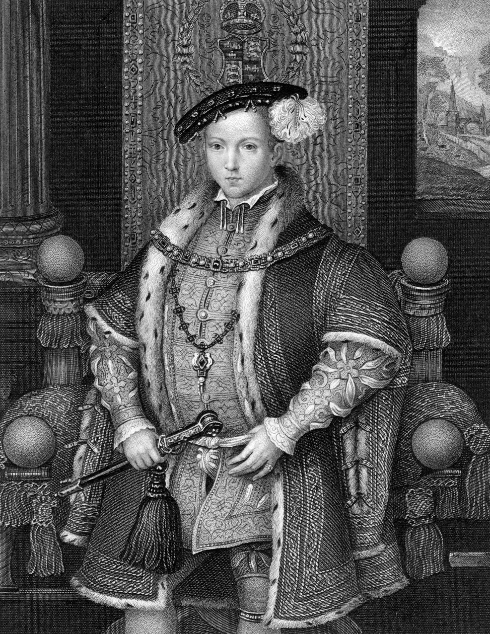Edward VI., anglický král, 19. století. od Henry Thomas Ryall