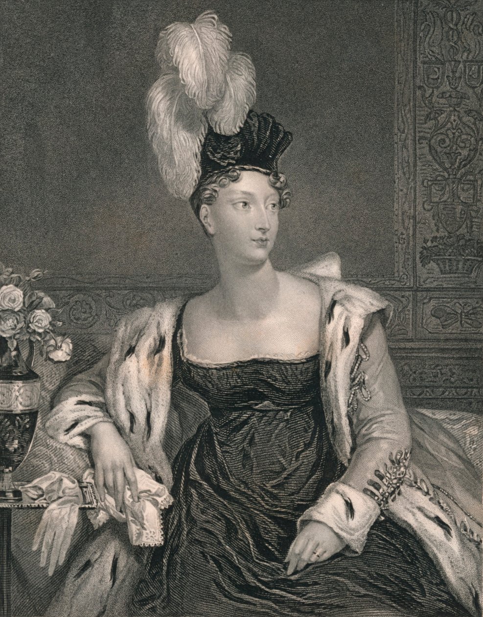 Princezna Charlotte z Walesu, c1817, počátek poloviny 19. století. od Henry Thomas Ryall