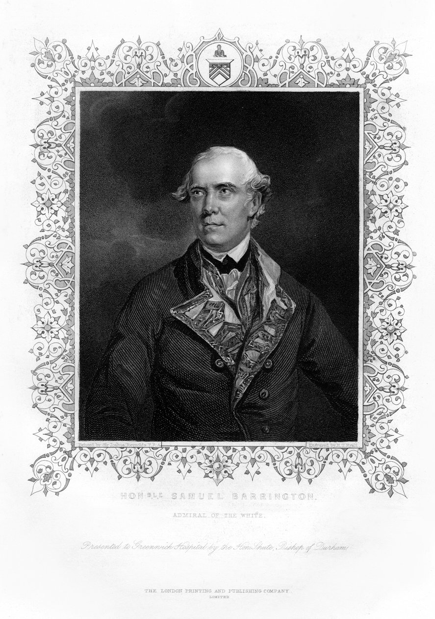 Samuel Barrington, britský admirál, 19. století. od Henry Thomas Ryall