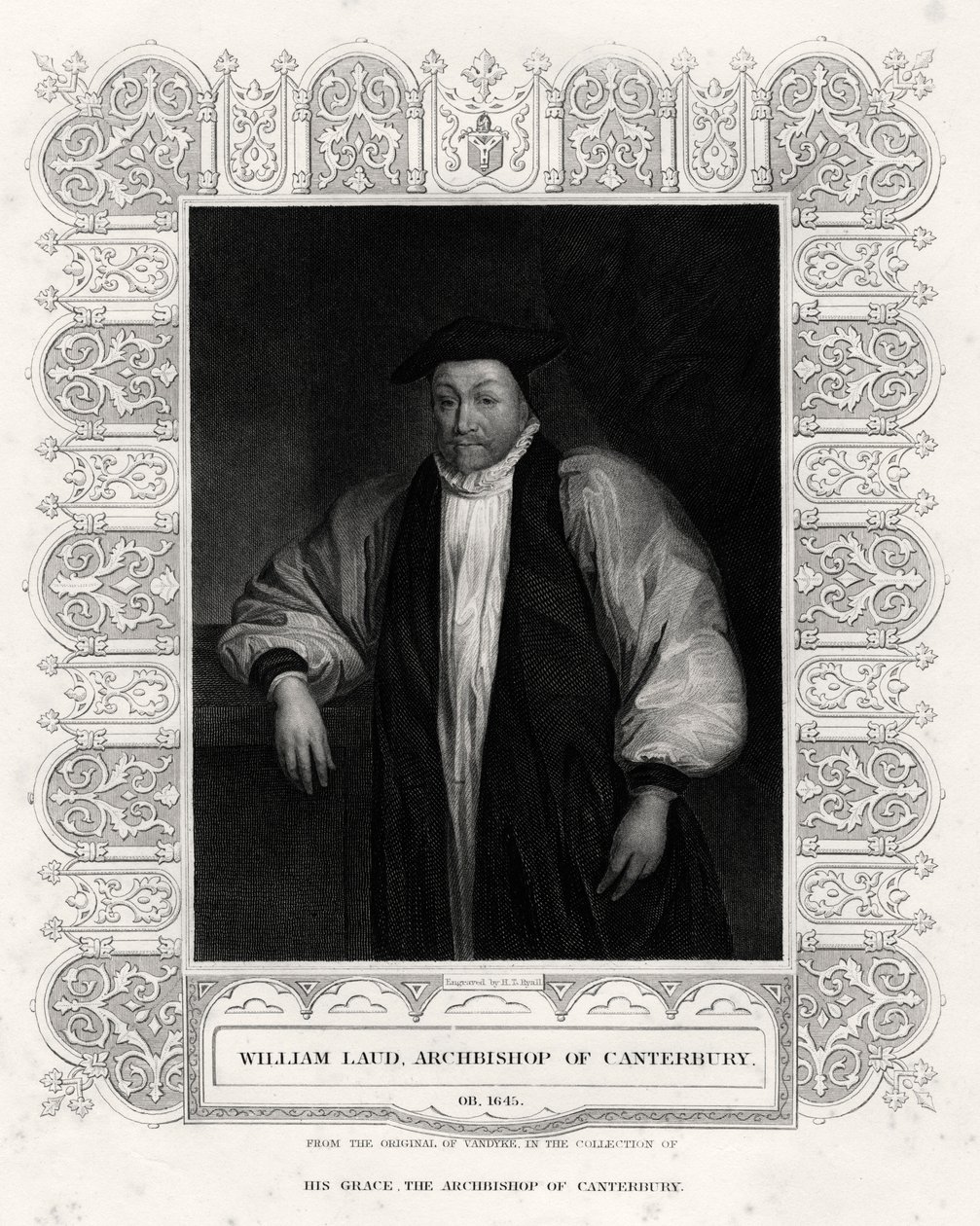 William Laud, arcibiskup z Canterbury, 19. století od Henry Thomas Ryall