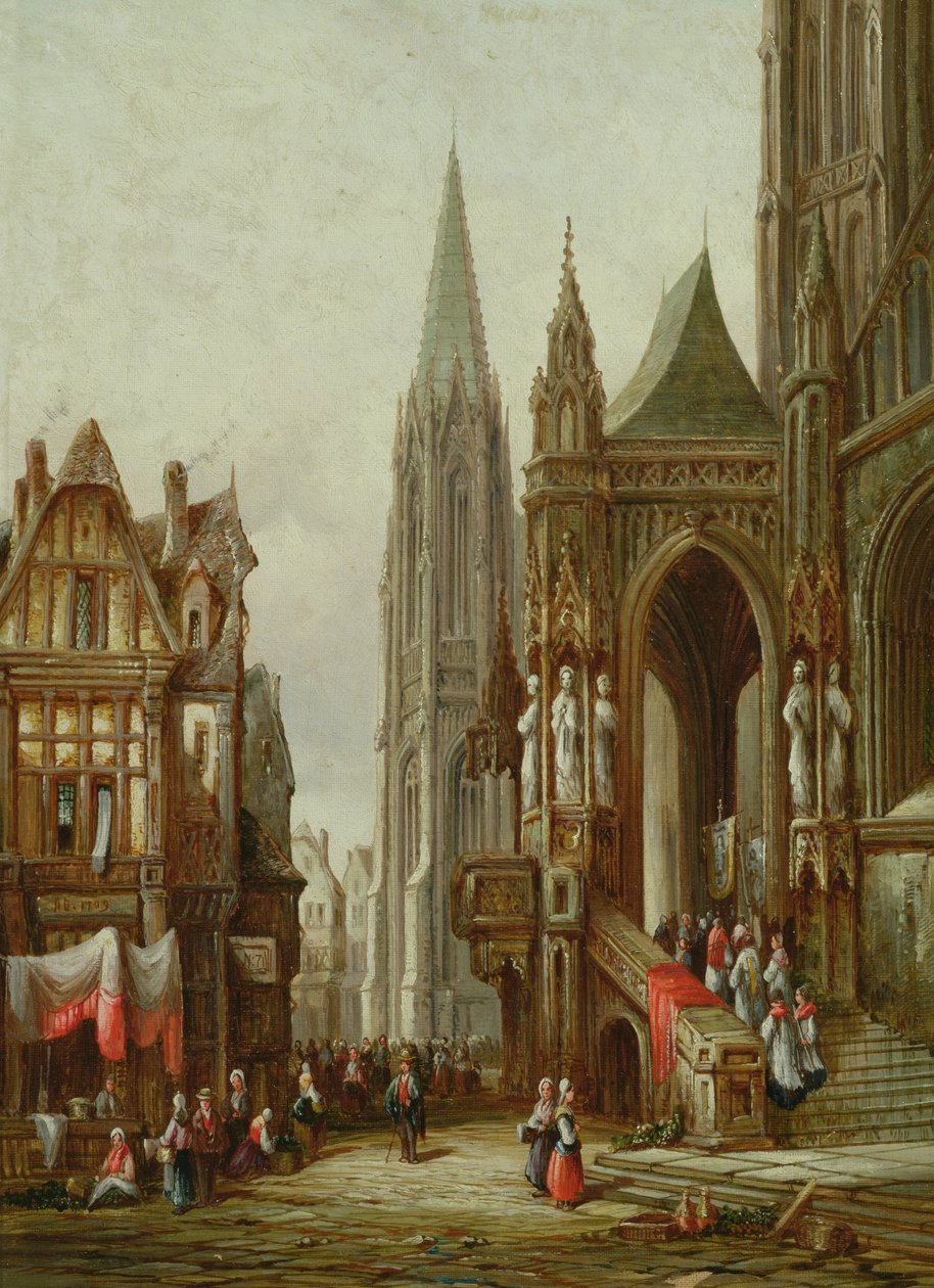 Církevní procesí vstupující do katedrály od Henry Thomas Schafer