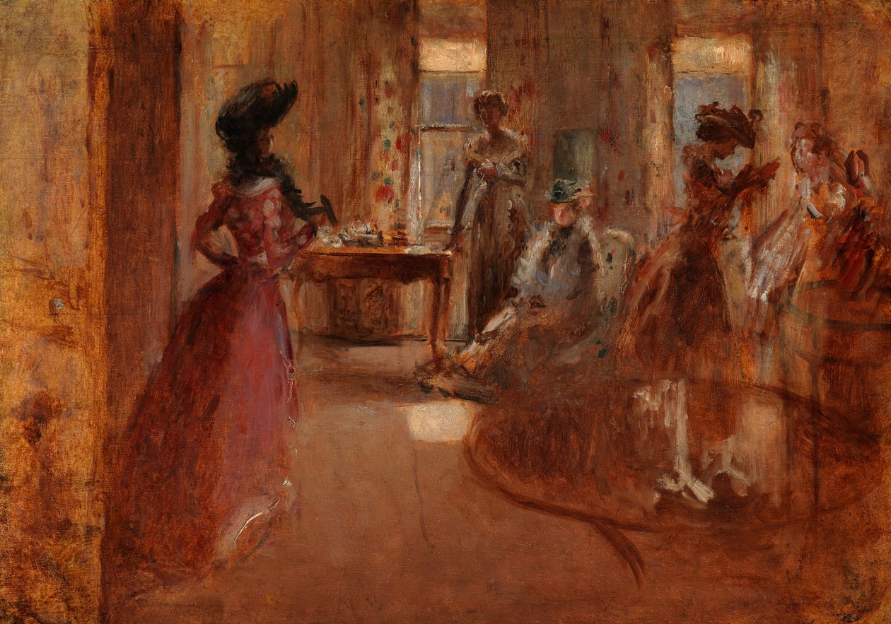 Rodinný večírek, kolem roku 1892 od Henry Tonks