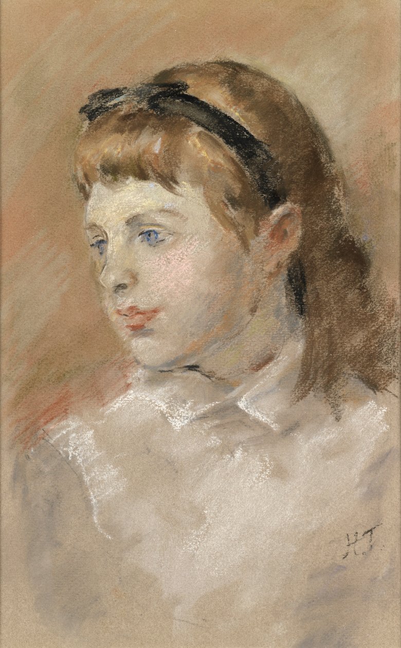 Head of a Girl, cca 1920 (pastel na papíře) od Henry Tonks