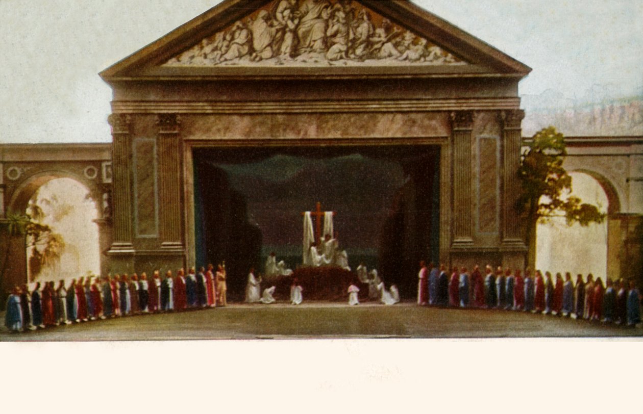 Uctění kříže, s chórem, 1922. od Henry Traut