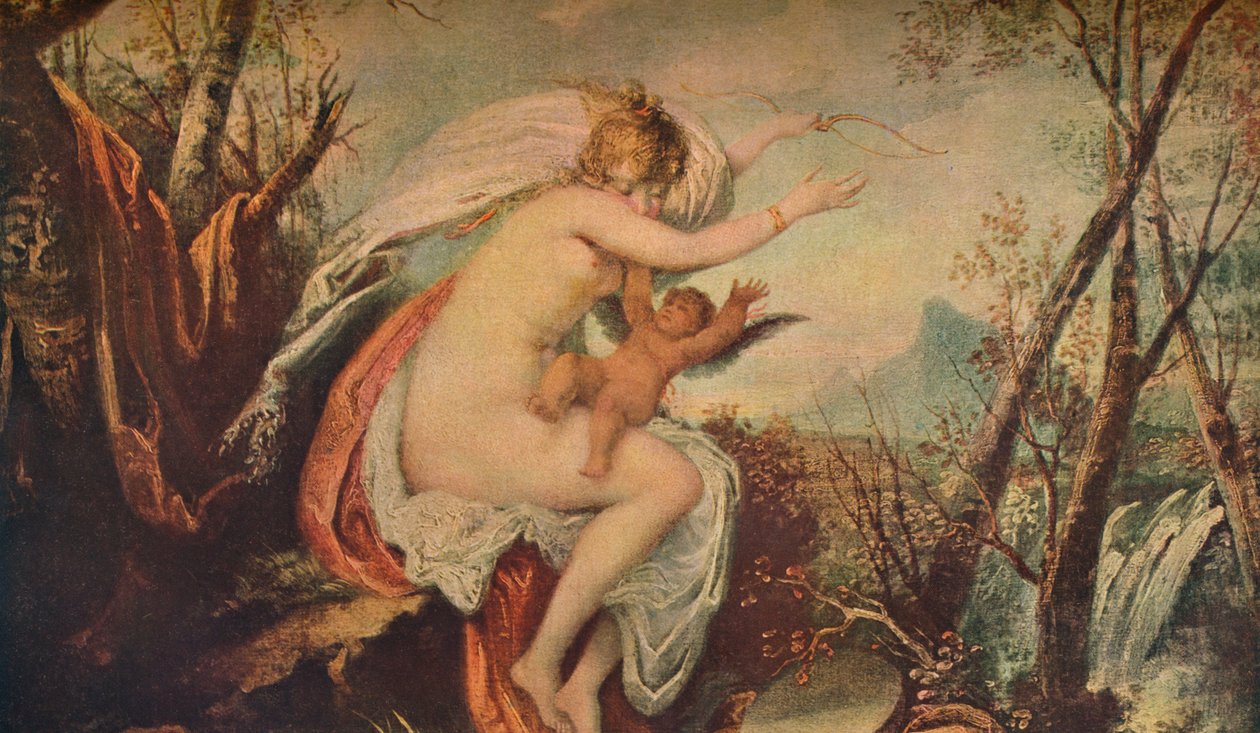 Venuše a Amor, 1914 od Henry Tresham