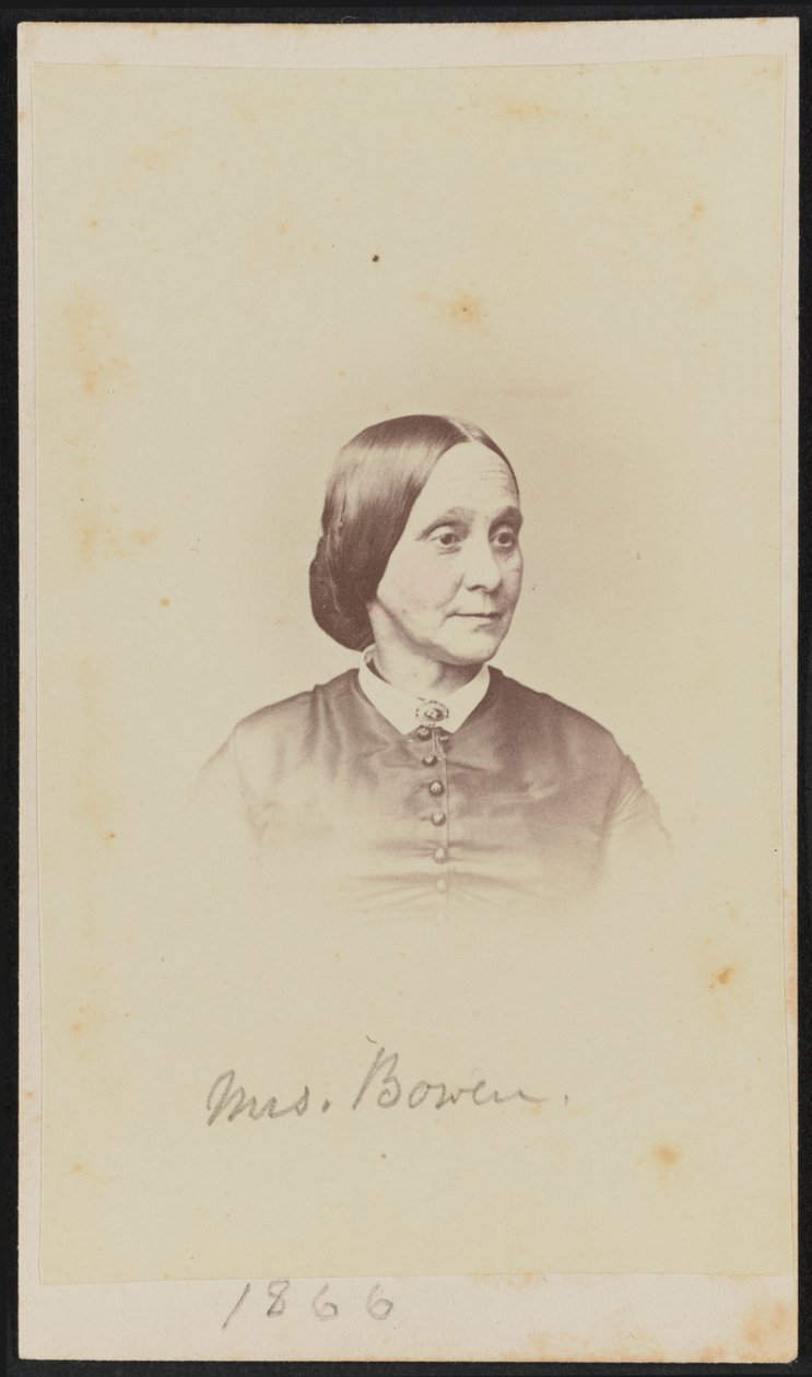 Carte-de-visite portrét paní. Bowen, 1866. od Henry Ulke