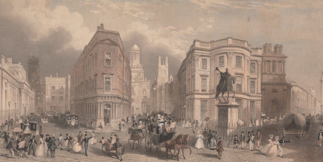 Bank of England a Royal Exchange, Cornhill od Henry Wallis