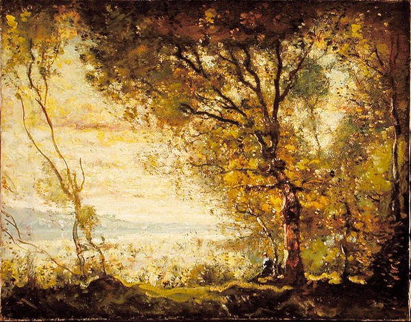 Západ slunce na Mystic River, Connecticut od Henry Ward Ranger