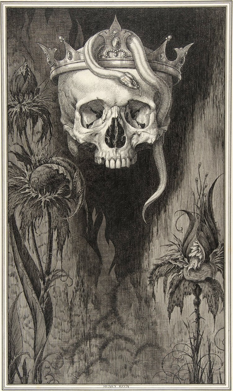 Ilustrace z Vévodkyně z Malfi a Bílého ďábla, Dvě hry od Johna Webstera (1580 - 1634), pub.1930 od Henry Weston Keen