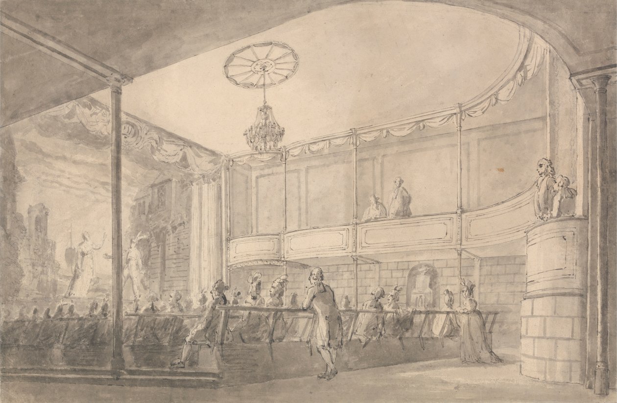 Interiér Braniborského domu divadla, Hammersmith od Henry Wigstead