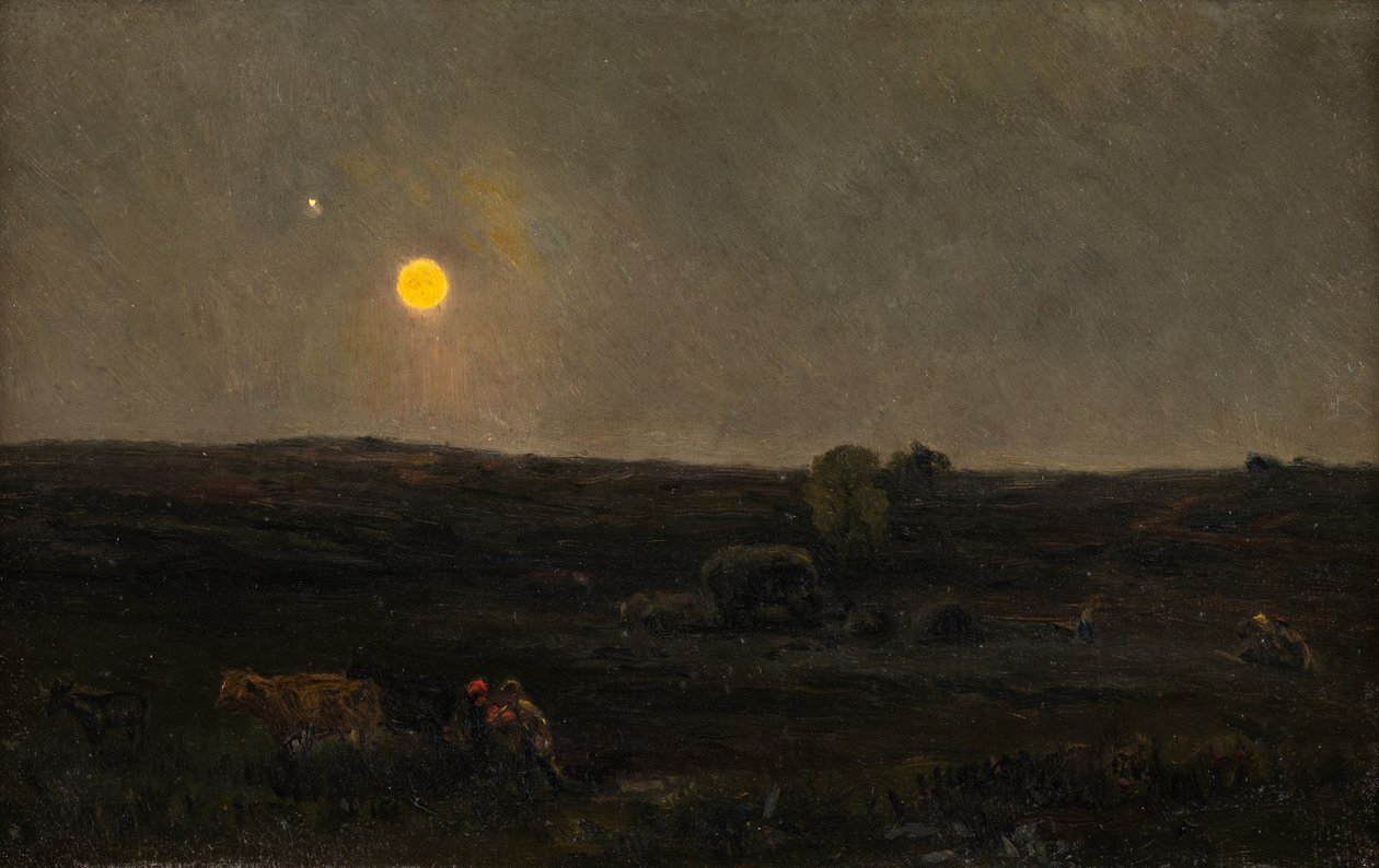 Úplněk, Pikardie (olej na papíře) od Henry William Banks Davis