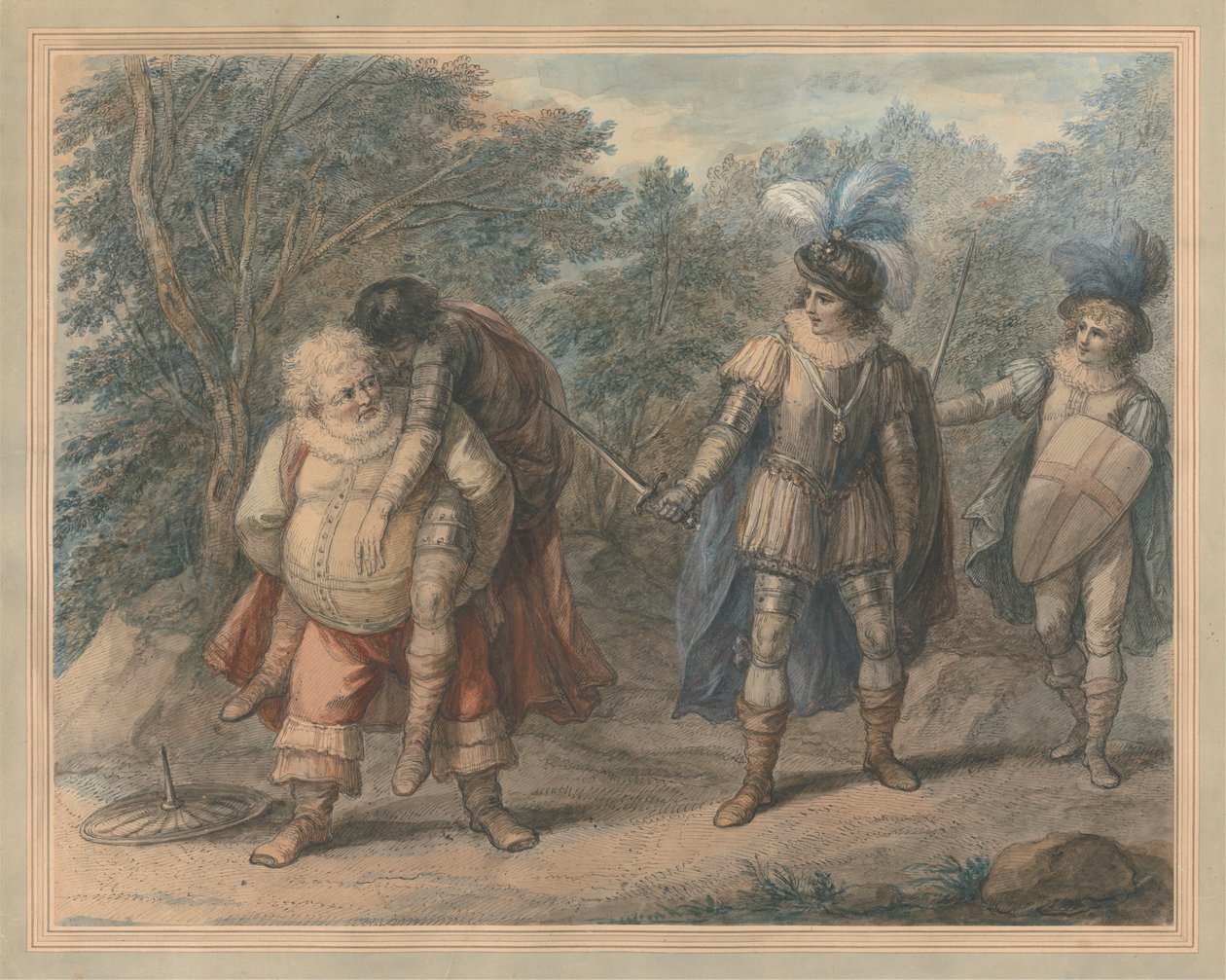 Falstaff Carrying Dead Hotspur od Henry William Bunbury