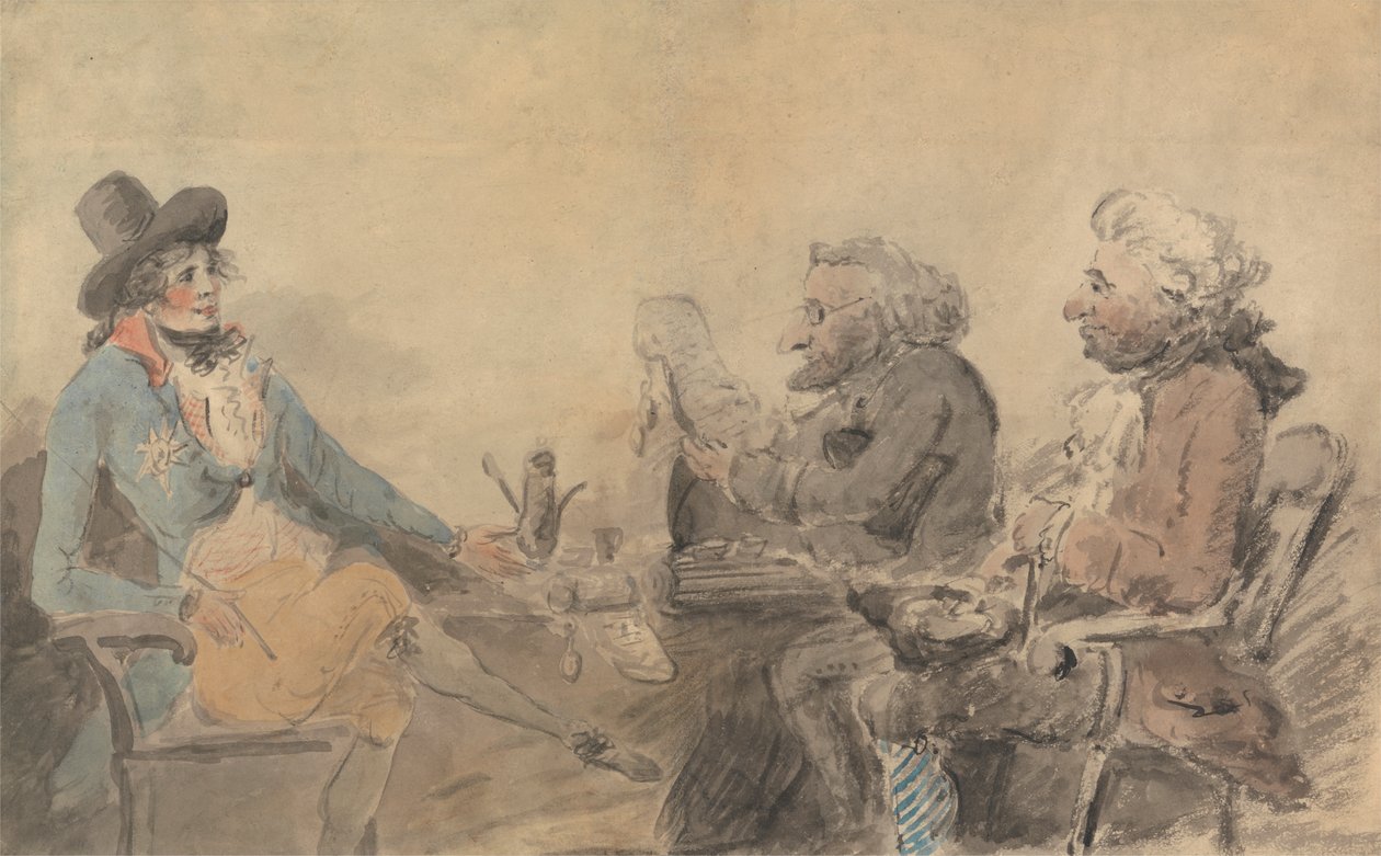 Princ Regent a Moneylenders od Henry William Bunbury