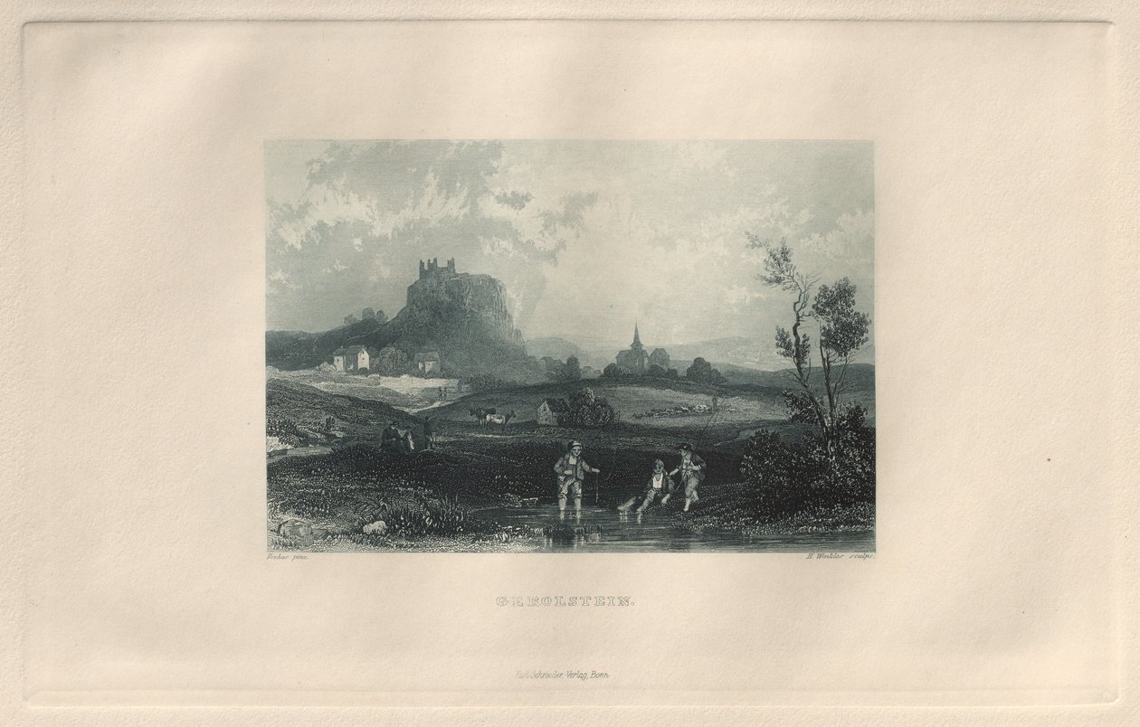 Malebné a romantické Porýní: Gerolstein, 1928. od Henry Winkles