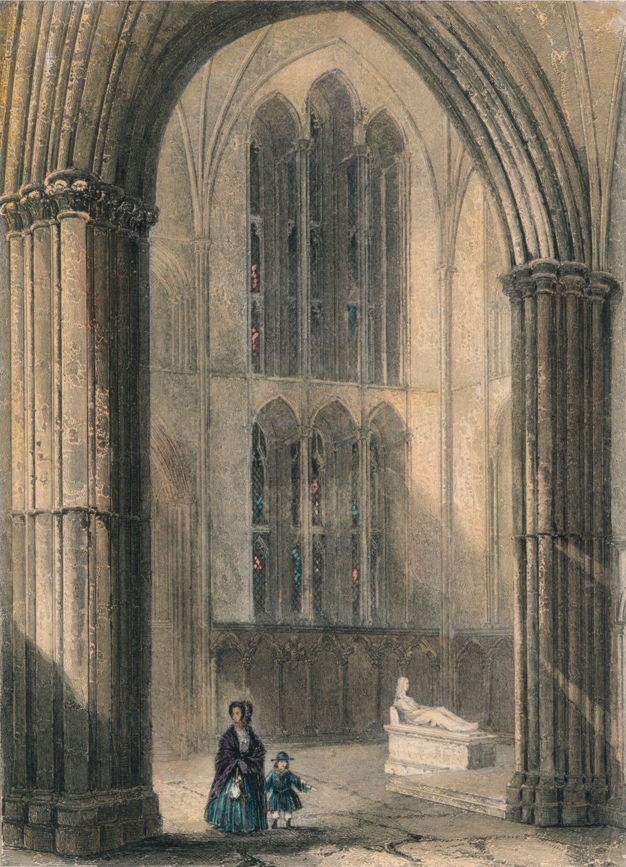 Worcesterská katedrála: Severní transept sboru, 1836 od Henry Winkles